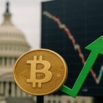 Graphique du Bitcoin (BTC) en novembre 2025, montrant un rebond ("V-shape") après la fin du shutdown américain et le retour de la liquidité (TGA).