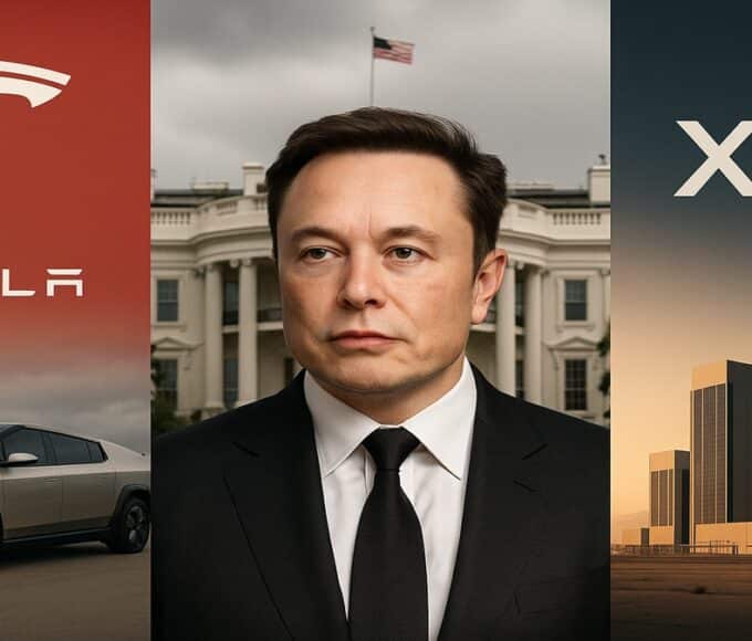 Analyse d'Elon Musk en novembre 2025, montrant ses projets xAI en Arabie Saoudite, Tesla Cybercab, et ses liens politiques.