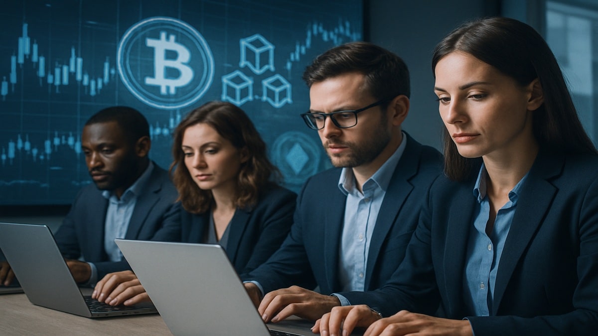 L'équipe de rédaction et les experts d'Actu Crypto.info (Laurent Gigaud, Sophie Telmann...).