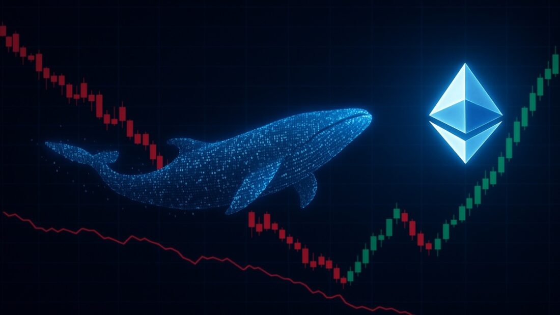 Illustration de baleines Ethereum (ETH) accumulant massivement en novembre 2025.