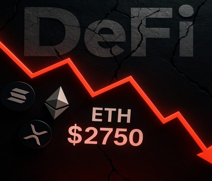 Illustration du crash des altcoins en novembre 2025, montrant la chute d'Ethereum (ETH) à 2 750 $, ainsi que Solana (SOL), XRP, et la crise DeFi (Balancer).