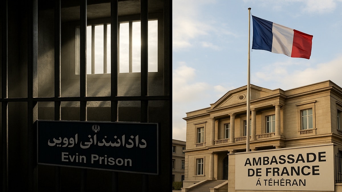 Portraits de Cécile Kohler et Jacques Paris, les deux Français libérés de prison en Iran et réfugiés à l'ambassade de France (novembre 2025).