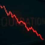 Graphique rouge montrant la chute du marché crypto et la liquidation massive de 1,2 milliard de dollars en novembre 2025.