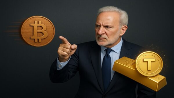 L'économiste Peter Schiff critiquant le Bitcoin, affirmant qu'il n'a pas d'avenir face à l'or tokenisé (Tgold).