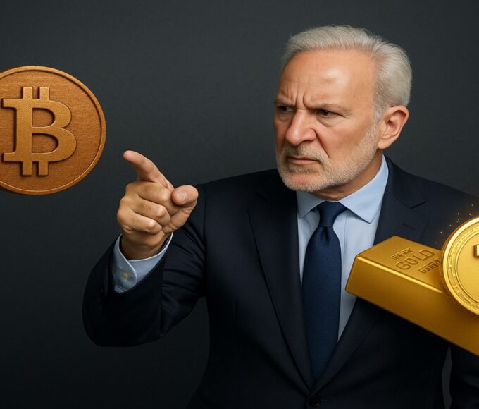 L'économiste Peter Schiff critiquant le Bitcoin, affirmant qu'il n'a pas d'avenir face à l'or tokenisé (Tgold).