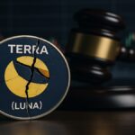 Le logo Terra Luna (LUNA) fissuré, symbolisant l'impact de l'affaire Do Kwon sur le prix en novembre 2025.