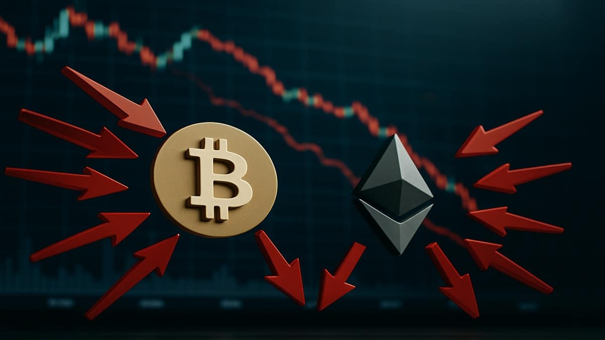 Sorties de capitaux (outflows) massives des ETF Bitcoin et Ethereum en novembre 2025.