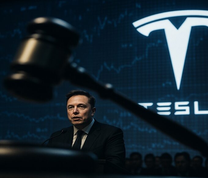 Illustration du vote de l'assemblée générale de Tesla sur la rémunération d'Elon Musk.