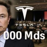 Illustration du vote des actionnaires de Tesla (novembre 2025) sur le plan de rémunération de 1000 milliards de dollars d'Elon Musk.