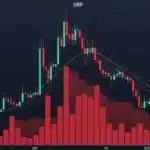 Graphique baissier de XRP illustrant la pression vendeuse des baleines