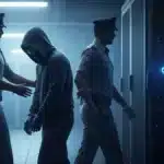 Illustration de l'arrestation d'un ancien employé de Coinbase en Inde suite au vol de données massif de 2025.