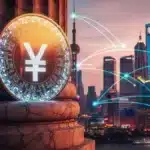 Illustration conceptuelle du yuan numérique chinois devenant un produit d'épargne rémunéré par les banques dès 2026.