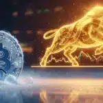 Comparaison graphique entre la baisse du Bitcoin et les records historiques de l'or et des actions lors du rallye de Noël 2025.