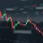 Graphique baissier du Bitcoin autour de 87 000 dollars