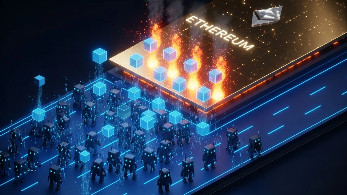 Les agents IA actifs engendre un burn massif de la blockchain d'ETH