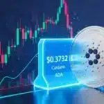 Graphique illustrant le prix du Cardano (ADA) face à la résistance technique critique de 0,3732 dollar.