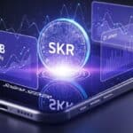 Illustration du lancement du jeton SKR de Solana Mobile avec un airdrop prévu le 21 janvier et une offre totale de 10 milliards de jetons.