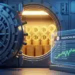 Illustration symbolisant l'entrée d'American Bitcoin dans le top 20 des détenteurs corporatifs avec ses réserves croissantes.