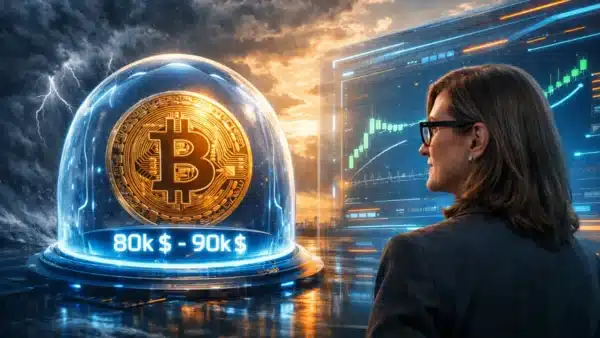 Analyse du Bitcoin qui se stabilise entre 80 000 et 90 000 dollars après les explications de Cathie Wood sur le désendettement massif.