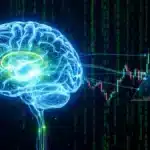 Illustration symbolisant l'analyse prédictive du prix du Bitcoin par l'Intelligence Artificielle.