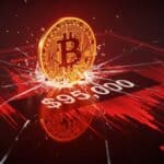 Graphique montrant la chute du prix du Bitcoin sous le support des 95 000 dollars avec une tendance baissière.