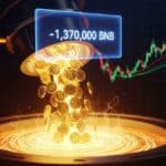 Illustration de la destruction de 1,3 milliard de dollars de jetons BNB alors que le prix consolide.