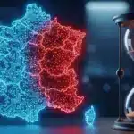 Illustration symbolisant le risque de fermeture pour un tiers des entreprises crypto en France face à la réglementation MiCA.