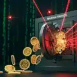 Illustration du piratage du protocole Makina Finance et du vol de stablecoins via une faille de sécurité.