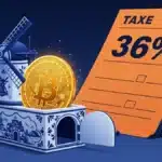 Illustration de la nouvelle taxe néerlandaise sur les plus-values latentes de cryptomonnaie.