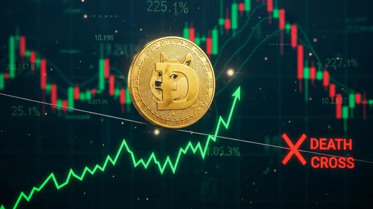 Dogecoin (DOGE) : Entre « Death Cross » et rallye de 30%, le roi des Memecoins à un niveau critique