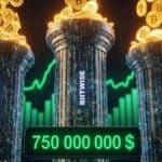 Illustration des entrées records de 750 millions de dollars dans les ETF Bitcoin menés par Fidelity.