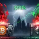 Graphique illustrant les sorties massives de capitaux des ETF Bitcoin et Ethereum, totalisant près d'un milliard de dollars.