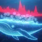 Illustration du crash d'Ethereum avec des baleines accumulant les jetons sous l'eau.
