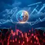 Illustration symbolisant le risque lié au levier excessif sur Ethereum malgré des fondamentaux de réseau records.