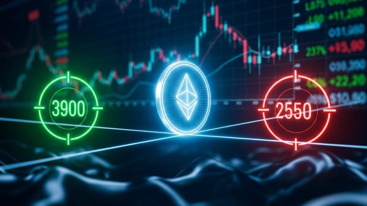 Graphique et analyse technique du prix d'Ethereum oscillant autour du support de 2700 dollars.