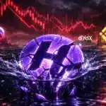 Illustration de la chute du jeton HYPE et de l'effondrement des métriques de la plateforme Hyperliquid.