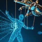 Illustration symbolisant la lutte pour la souveraineté numérique face à la surveillance de l'intelligence artificielle.