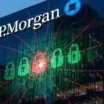 Illustration d'une faille de cybersécurité affectant la banque JPMorgan Chase suite au piratage d'un tiers.