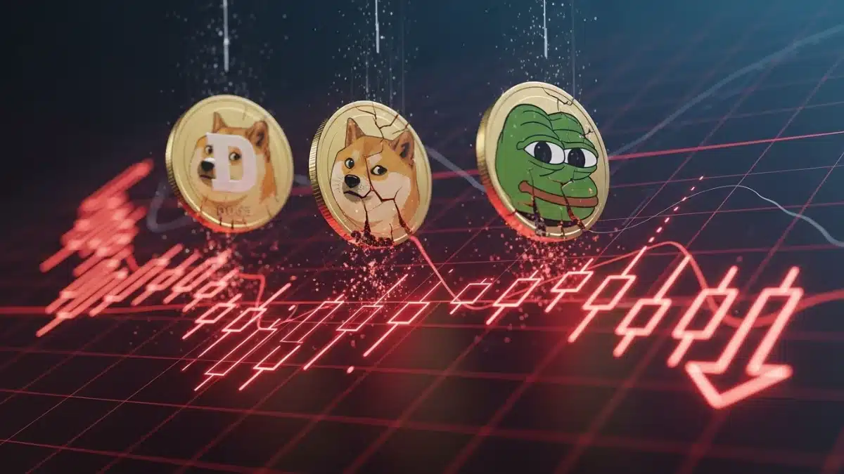 Memecoins : Dogecoin, SHIB et PEPE étendent leurs pertes