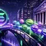 Illustration du lancement des ETF et actions tokenisés par Ondo Finance sur la blockchain Solana.