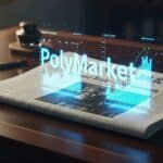 Illustration symbolisant l'intégration des données de prédiction Polymarket dans le journal financier Wall Street Journal.