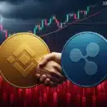 Graphique du prix XRP en baisse sous les 2 dollars malgré le partenariat entre Binance et le stablecoin RLUSD.