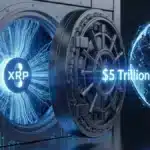 Illustration du partenariat entre Ripple et DXC Technology intégrant le XRP au cœur du système bancaire mondial.