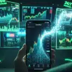 Illustration de la vision de Robinhood pour des actions tokenisées sur la blockchain fonctionnant 24h/24.