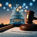 Illustration du Capitole américain symbolisant le vote crucial sur la régulation crypto prévu le 15 janvier 2026.