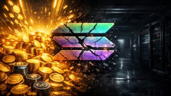 Illustration du contraste sur Solana entre l'afflux massif de liquidités et le départ inquiétant des validateurs du réseau.