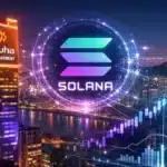 Illustration du partenariat stratégique entre Hanwha Asset Management et la Fondation Solana pour développer l'écosystème crypto en Corée du Sud.