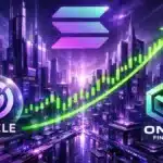 Illustration du rebond du prix de Solana soutenu par les intégrations de Circle et Ondo Finance.