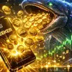 Illustration de l'airdrop du token SKR pour le smartphone Solana Seeker, montrant l'accumulation par les baleines.