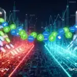 Illustration de l'émission massive de 1,5 milliard de dollars en stablecoins par Tether et Circle.